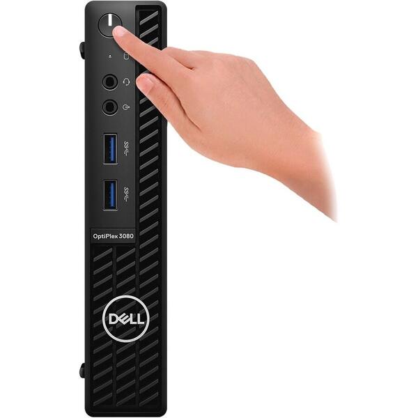 Sistem Brand Dell OptiPlex 3080 MFF, Intel Core i3-10105T, 8GB DDR4, 256GB SSD, Intel UHD 630, Windows 10 Pro