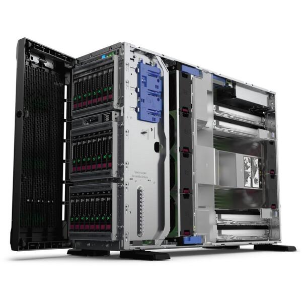 Server Brand HP ProLiant ML350 Gen10 Tower 4U, Intel Xeon Silver 4208, 16GB RDIMM DDR4, Smart Array E208i-a SAS, 1x 500W, 3Yr NBD