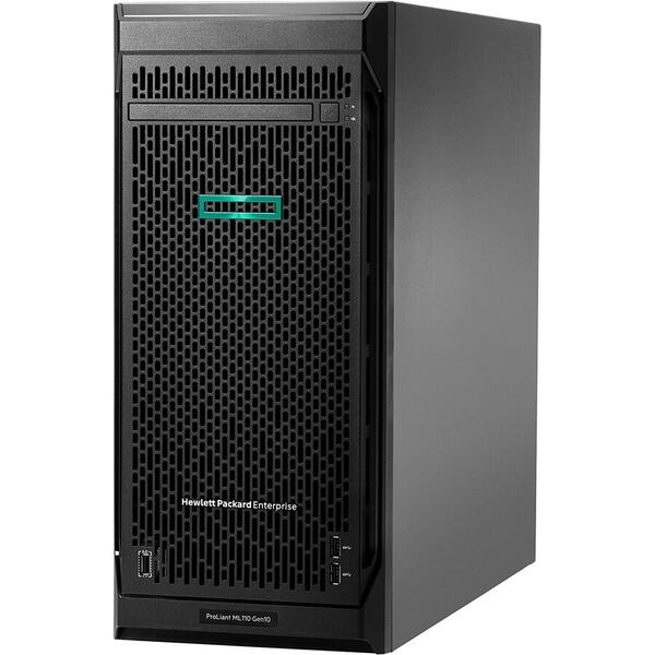 Server Brand HP ProLiant ML110 Gen10 Tower 4.5U, Intel Xeon Silver 4210 2.2GHz, 16GB RDIMM DDR4, no HDD, Dynamic Smart Array P408i, PSU 1x 800W, 3Yr NBD