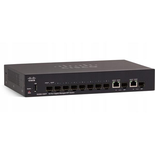 Switch Cisco SG350-10SFP 10-port Gigabit Managed SFP