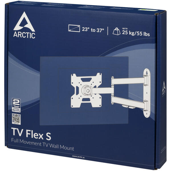 Suport TV Arctic TV Flex S de perete, Mobil, Negru