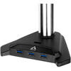 Suport monitor de birou Arctic Z1 Pro Gen 3, USB 3.2 HUB 4 poturi Negru