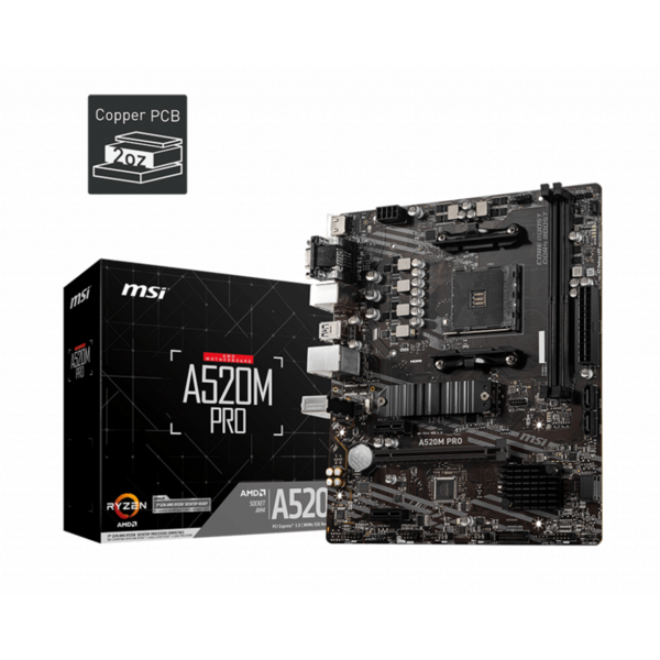 Placa de baza MSI A520M PRO Socket AM4