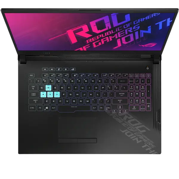 Laptop Gaming Asus ROG Strix G17 G712LU, 17.3 inch FHD 120Hz, Intel Core i7-10750H, 16GB DDR4, 512GB SSD, GeForce GTX 1660 Ti 6GB, Free DOS, Glacier Blue