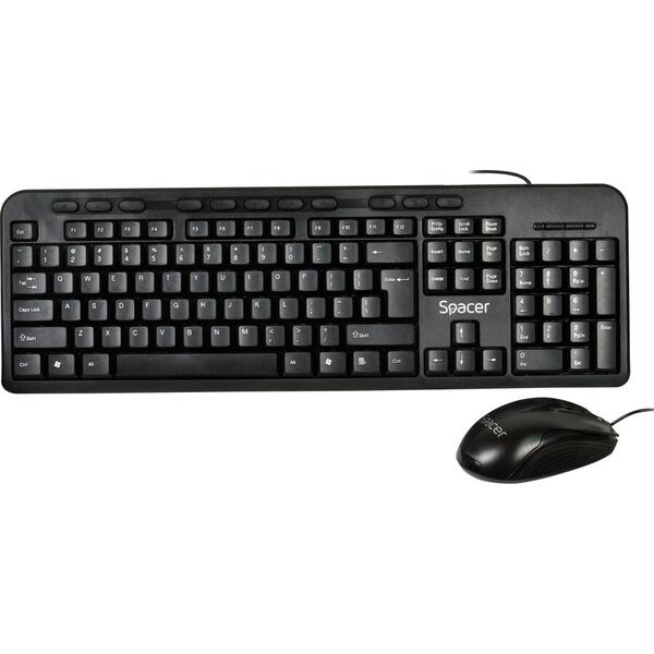 Kit Tastatura si Mouse Spacer SPKB-169, Black