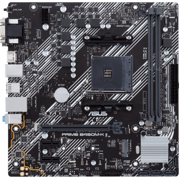 Placa de baza Asus PRIME B450M-K II  Socket AM4