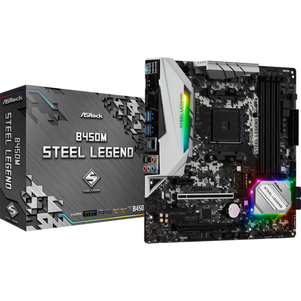 Placa de baza ASRock B450M Steel Legend Socket AM4