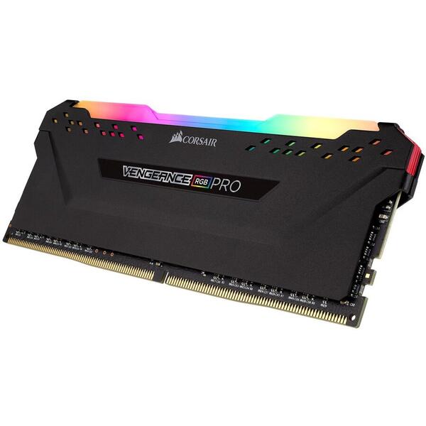 Memorie Corsair Vengeance LPX Black, 16GB, DDR4, 2666MHz, CL16, 1.2V RGB Pro Bulk