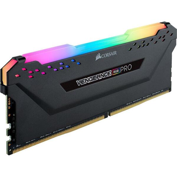 Memorie Corsair Vengeance LPX Black, 16GB, DDR4, 2666MHz, CL16, 1.2V RGB Pro Bulk