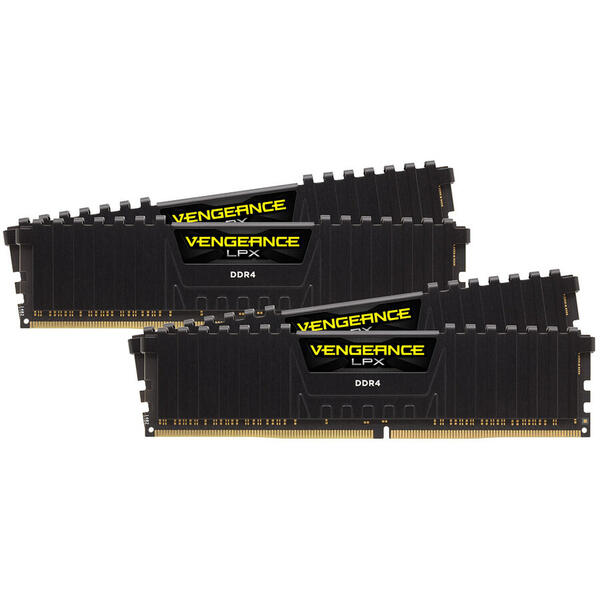 Memorie Corsair Vengeance LPX Black 64GB DDR4 4000MHz CL18 Kit Quad Channel