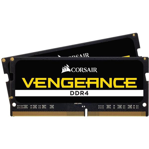 Memorie Notebook Corsair Vengeance, 16GB, DDR4, 3200MHz, CL22, 1.2v, Kit Dual Channel