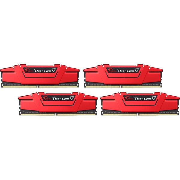 Memorie G.Skill Ripjaws V DDR4 32GB 3000MHz CL15 Kit Quad Channel Red