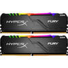 Memorie Kingston HyperX FURY RGB DDR4 64GB 3200MHz CL16 Kit Dual Channel