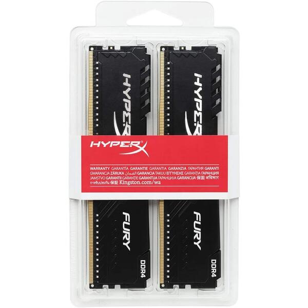 Memorie Kingston HyperX Fury Black 64GB DDR4 3200MHz CL16 Kit Dual Channel