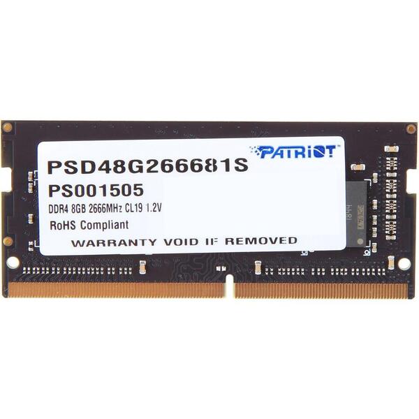 Memorie Notebook PATRIOT Signature Line DDR4 8GB 2666MHz CL19