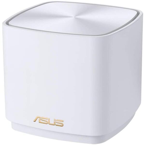 Router Wireless Asus ZenWiFi AX Mini (XD4) Wi-Fi 6 AX1800 Mesh, Alb Set 2 bucati