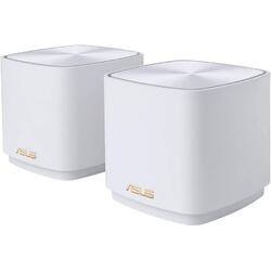 ZenWiFi AX Mini (XD4) Wi-Fi 6 AX1800 Mesh, Alb Set 2 bucati