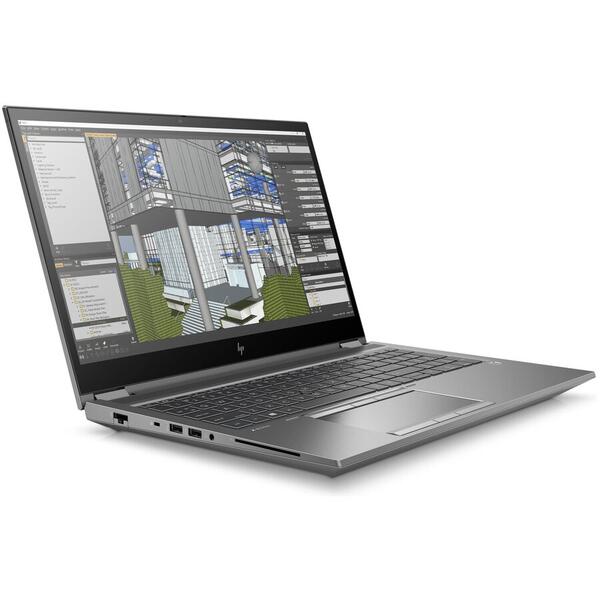 Laptop HP ZBook Fury 15 G7, 15.6 UHD HDR-400 Touch, Intel Core i7-10750H, 32GB DDR4, NVIDIA Quadro RTX 3000 6GB ,1TB SSD, Win 10 Pro, Gri