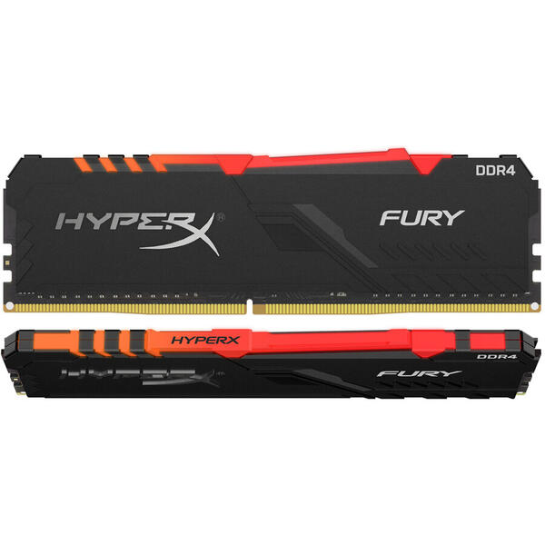 Memorie Kingston HyperX Fury RGB 16GB DDR4 3600MHz CL17 Kit Dual Channel