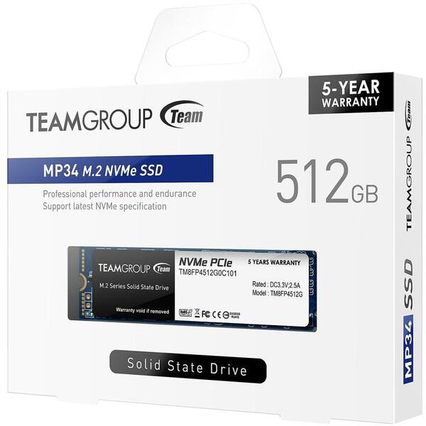 SSD Team Group MP34 512GB PCI Express 3.0 x4 M.2 2280