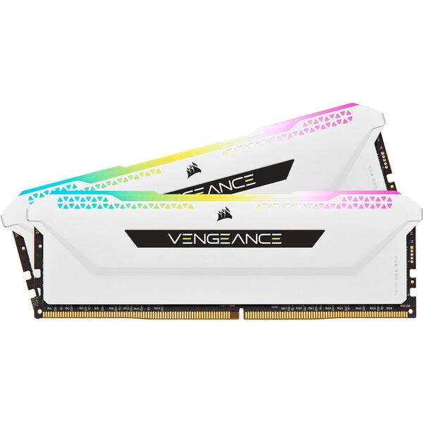 Memorie Corsair Vengeance RGB PRO SL White 16GB DDR4 3600MHz CL18 Kit Dual Channel