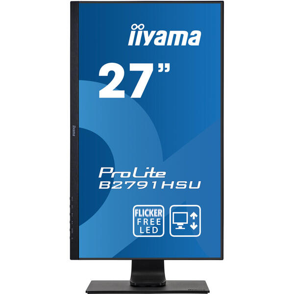 Monitor LED IIyama ProLite B2791HSU-B1 27 inch Full HD, 1ms, USB, Boxe, Negru