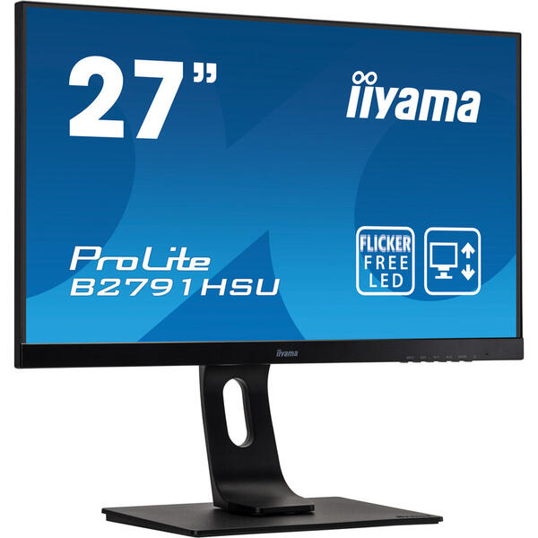 Monitor LED IIyama ProLite B2791HSU-B1 27 inch Full HD, 1ms, USB, Boxe, Negru