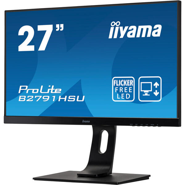 Monitor LED IIyama ProLite B2791HSU-B1 27 inch Full HD, 1ms, USB, Boxe, Negru