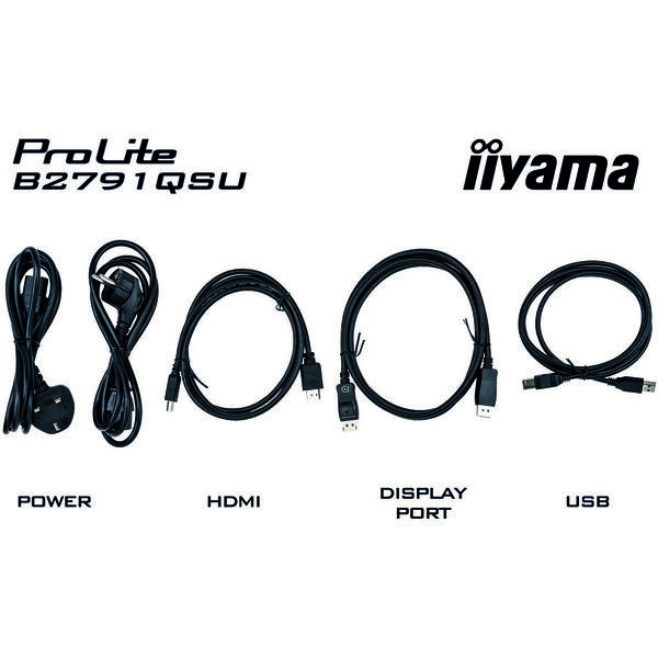 Monitor LED IIyama ProLite B2791QSU-B1 27 inch QHD, 1ms, USB, Boxe, Negru