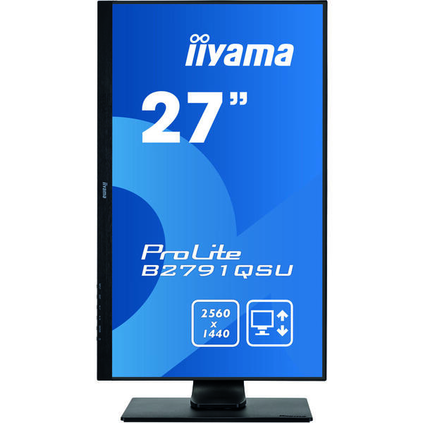 Monitor LED IIyama ProLite B2791QSU-B1 27 inch QHD, 1ms, USB, Boxe, Negru