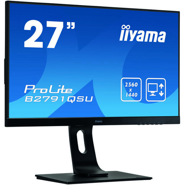 Monitor LED IIyama ProLite B2791QSU-B1 27 inch QHD, 1ms, USB, Boxe, Negru