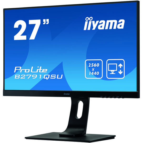 Monitor LED IIyama ProLite B2791QSU-B1 27 inch QHD, 1ms, USB, Boxe, Negru