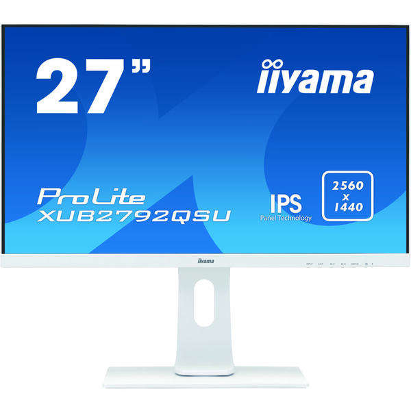 Monitor LED IIyama ProLite XUB2792QSU-W1 27 inch QHD IPS, USB, Boxe, Alb