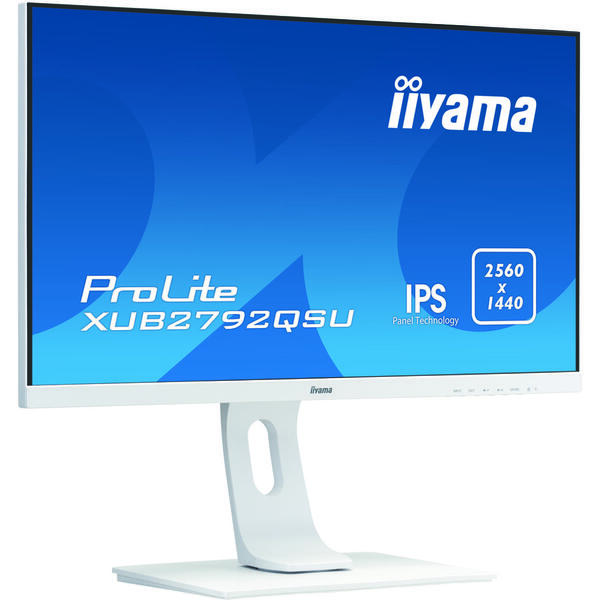 Monitor LED IIyama ProLite XUB2792QSU-W1 27 inch QHD IPS, USB, Boxe, Alb