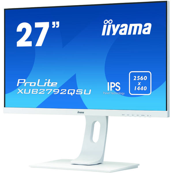 Monitor LED IIyama ProLite XUB2792QSU-W1 27 inch QHD IPS, USB, Boxe, Alb
