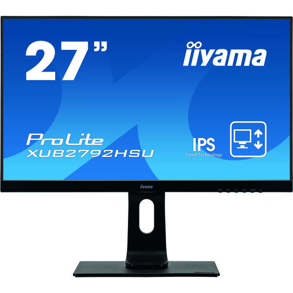 Monitor LED IIyama ProLite XUB2792HSU-B1 IPS 27 inch Full HD, 4ms, USB, Boxe, Negru