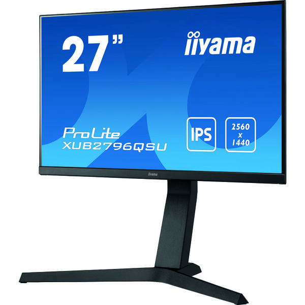 Monitor LED IIyama ProLite XUB2796QSU IPS 27 inch QHD, 1ms, USB, Boxe, Negru