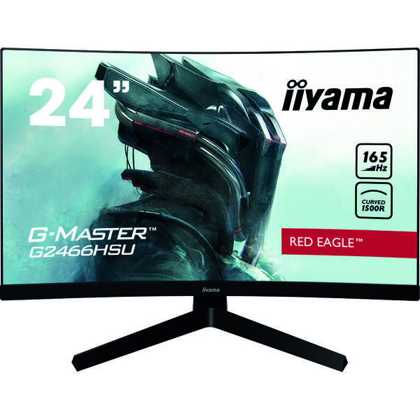 Monitor LED IIyama G-MASTER Red Eagle G2466HSU-B1 23.6 inch Full HD Curbat, 1ms, HDR, USB, Boxe, Negru