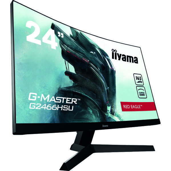 Monitor LED IIyama G-MASTER Red Eagle G2466HSU-B1 23.6 inch Full HD Curbat, 1ms, HDR, USB, Boxe, Negru