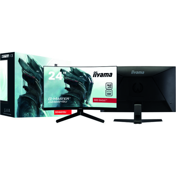 Monitor LED IIyama G-MASTER Red Eagle G2466HSU-B1 23.6 inch Full HD Curbat, 1ms, HDR, USB, Boxe, Negru