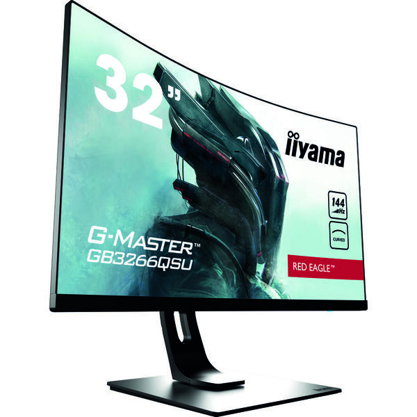 Monitor LED IIyama G-MASTER Red Eagle GB3266QSU-B1 31.5 inch QHD Curbat 144Hz, 1ms, HDR, USB, Boxe, Negru