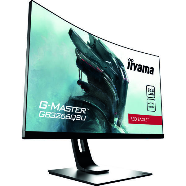 Monitor LED IIyama G-MASTER Red Eagle GB3266QSU-B1 31.5 inch QHD Curbat 144Hz, 1ms, HDR, USB, Boxe, Negru