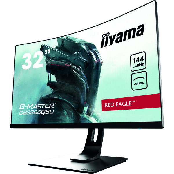 Monitor LED IIyama G-MASTER Red Eagle GB3266QSU-B1 31.5 inch QHD Curbat 144Hz, 1ms, HDR, USB, Boxe, Negru