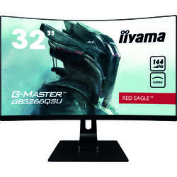 Monitor LED IIyama G-MASTER Red Eagle GB3266QSU-B1 31.5 inch QHD Curbat 144Hz, 1ms, HDR, USB, Boxe, Negru