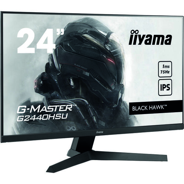 Monitor LED IIyama G-MASTER Black Hawk G2440HSU-B1 23.8 inch Full HD 75Hz, 1ms, USB, Boxe, Negru