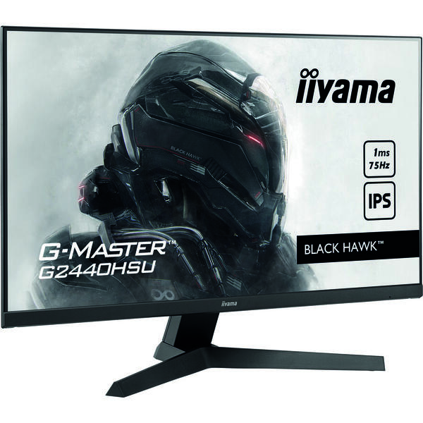 Monitor LED IIyama G-MASTER Black Hawk G2440HSU-B1 23.8 inch Full HD 75Hz, 1ms, USB, Boxe, Negru