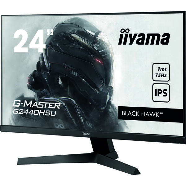 Monitor LED IIyama G-MASTER Black Hawk G2440HSU-B1 23.8 inch Full HD 75Hz, 1ms, USB, Boxe, Negru