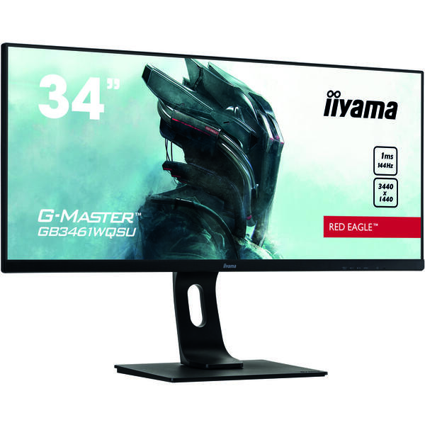 Monitor LED IIyama G-MASTER Red Eagle GB3461WQSU-B1 34 inch UHD 144Hz, 1ms, HDR, USB, Boxe, Negru