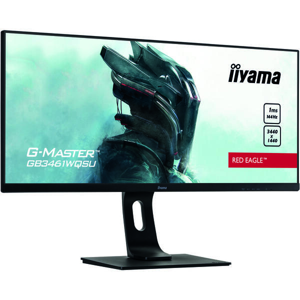 Monitor LED IIyama G-MASTER Red Eagle GB3461WQSU-B1 34 inch UHD 144Hz, 1ms, HDR, USB, Boxe, Negru