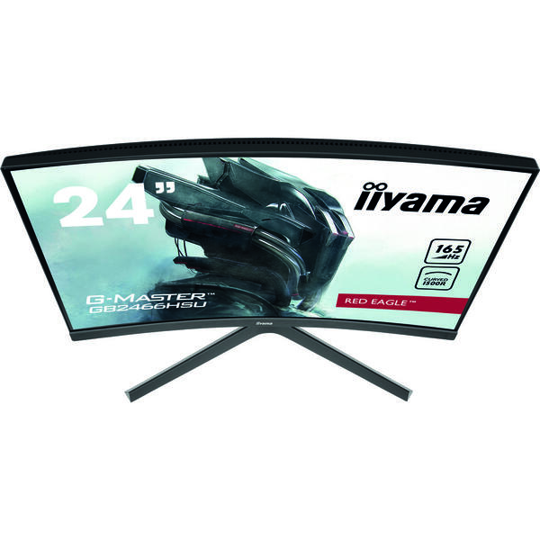 Monitor LED IIyama G-MASTER Red Eagle GB2466HSU-B1 23.6 inch Full HD 165Hz Curbat, 1ms, HDR, USB, Boxe, Negru